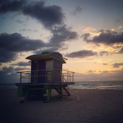 Lifeguard stand on Miami Beach