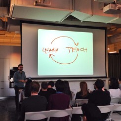 Speaking at the FiftyThree offices (image credit: @arsie on Twitter)