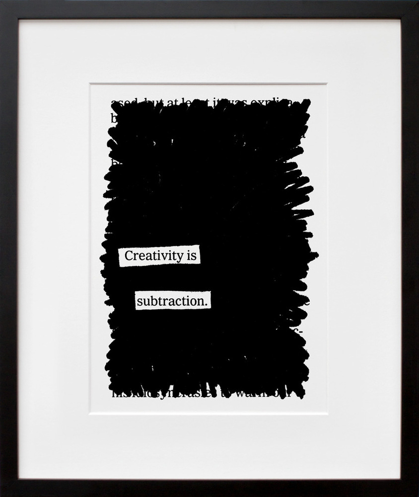 Found poetry. Blackout Poetry.