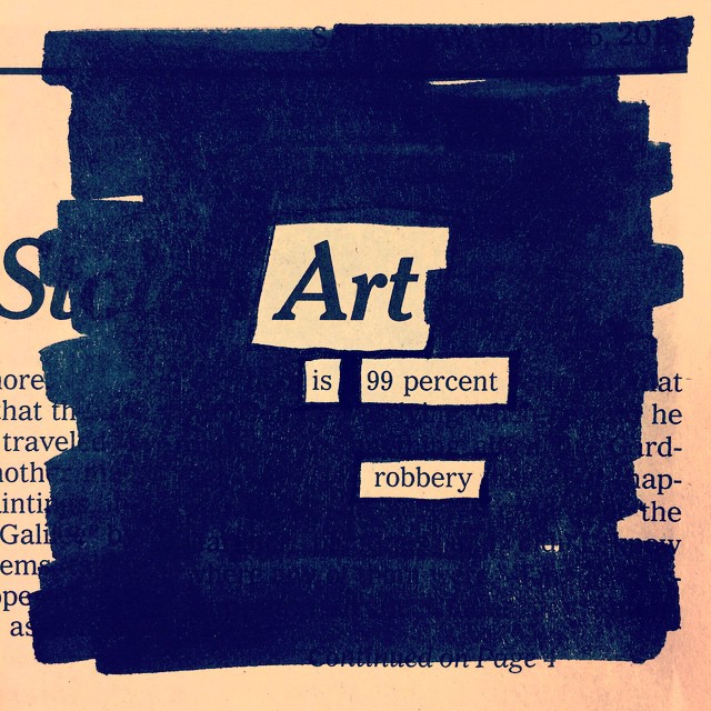 art is 99 percent robbery