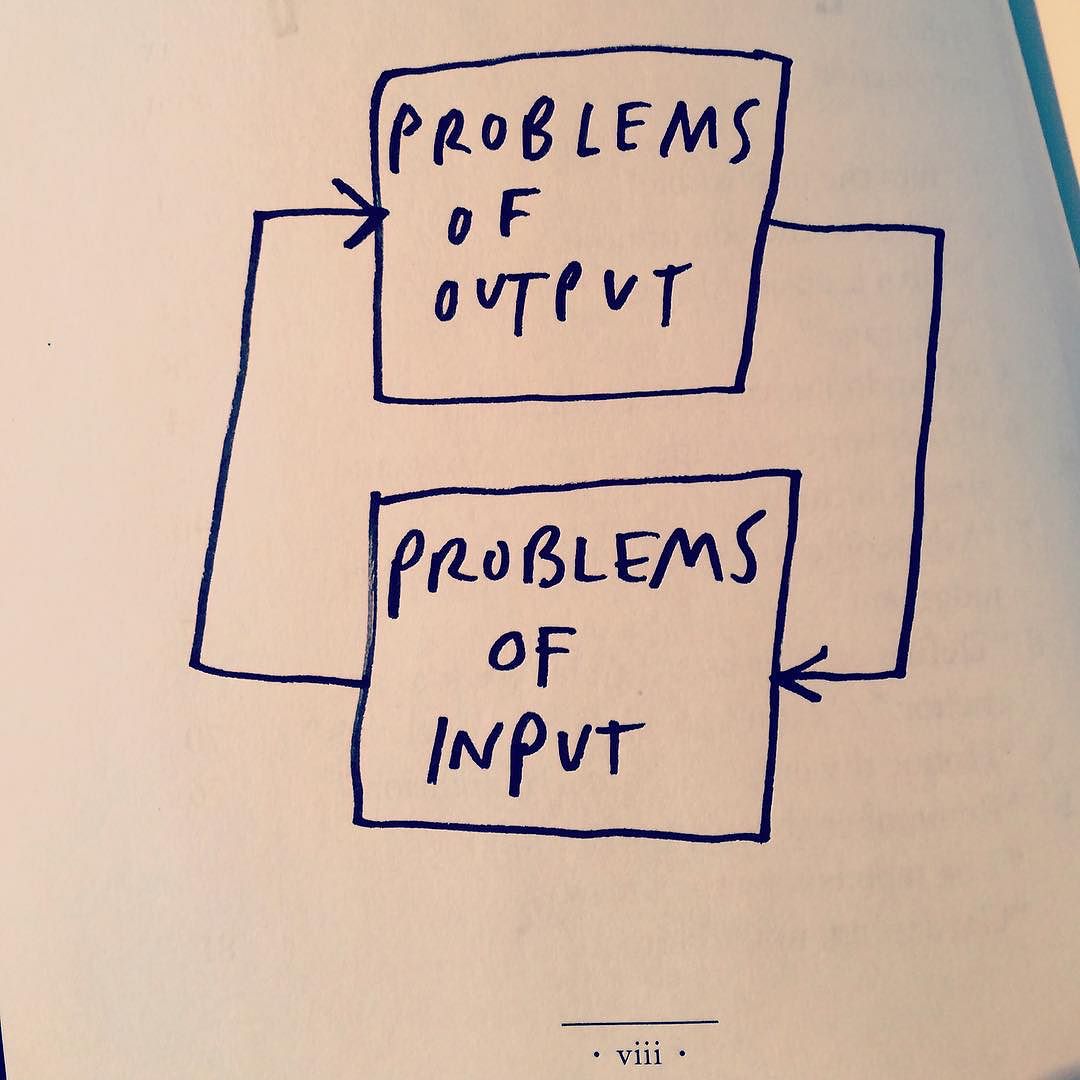 problems of output are problems of input